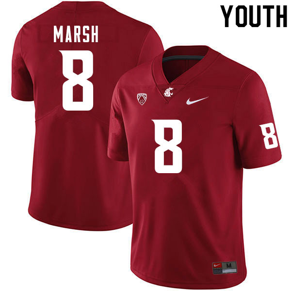 Youth #8 Armani Marsh Washington Cougars College Football Jerseys Sale-Crimson - Click Image to Close